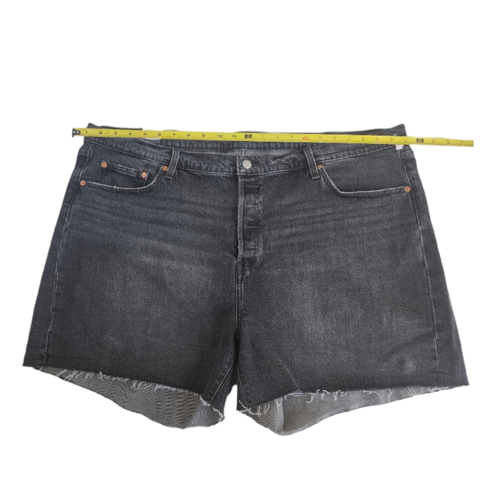 501 levis PREMIUM shorts high rise shorts button fly faded black NWt!  Size 24 - Picture 4 of 12